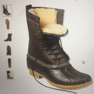 Original LL Bean Boots, Women 10” Shearling-lined